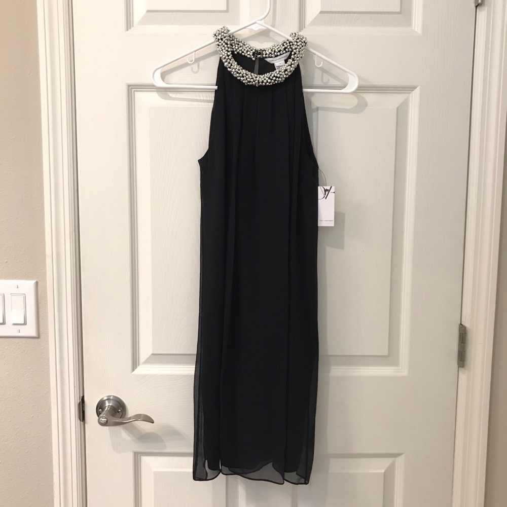 DVF Lainey Embellished Navy Dress Size 0 NTW